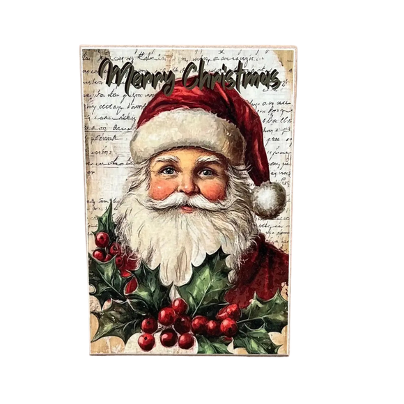Merry Christmas Santa Block