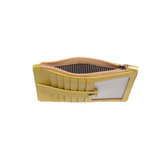We love this mini wallet in a laguna yellow vegan leather! It is full of style and will hold your license and up to six credit cards. The zipper pocket is roomy enough for your change and cash, and a pocket is on the back.&nbsp; This mini wallet is perfect for you, but it makes an awesome gift!

DIMENSIONS: 4 IN. H X 5.5 IN. W X .25 IN. D

ZIPPERED TOP CLOSURE ON EDGE

6 CREDIT CARD POCKETS

ID WINDOW POCKET

EXTERIOR PASSPORT POCKET

STRIPED LINING

BRASS PLATED HARDWARE

100% VEGAN LEATHER (POLYURETHANE)