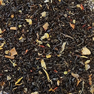 2oz. Black Tea, Cinnamon, Ginger, Orange Pieces, Cranberry Pieces, Chamomile + Calendula + Sunflower + Safflower Petals, Black + White Pepper, Lemon Balm, Lime Leaves, Clove, Nutmeg, Natural Flavors (Organic Compliant)

Antioxidant Level: High, Caffeine Level: Medium