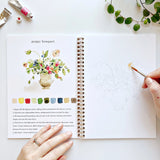 Watercolor workbooks are just like a coloring book, but with watercolor! Enjoy this peaceful hobby on your own, with kids, and with friends. Makes a wonderful gift. Perfect for artists of any age. This Bouquets book has beautiful illustrations of floral arrangements for you to paint!

12 beginner-friendly, lightly sketched illustrations

Simple step-by-step instructions and example

Lay flat spiral pages for easy painting

Durable 120 lb watercolor paper

Travel ready 6.5 inch x 9 inch size