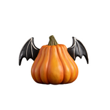 Add some playful spookiness to your Halloween decor with our charming Pumpkin Bat Luminary! This little pumpkin has cut-out eyes and a fang-filled mouth, perfect for glowing with eerie light. Just add a battery-operated light through the hole in the bottom to bring this quirky character to life. What makes him extra special? Bat wings extend from both sides, giving this pumpkin an adorable, mischievous twist. It will add a delightful and whimsical glow to your Halloween celebrations! Light not included.

