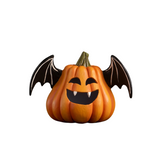 Add some playful spookiness to your Halloween decor with our charming Pumpkin Bat Luminary! This little pumpkin has cut-out eyes and a fang-filled mouth, perfect for glowing with eerie light. Just add a battery-operated light through the hole in the bottom to bring this quirky character to life. What makes him extra special? Bat wings extend from both sides, giving this pumpkin an adorable, mischievous twist. It will add a delightful and whimsical glow to your Halloween celebrations! Light not included.

4 
