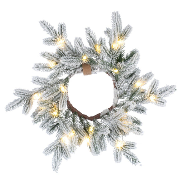 We are loving this new frosted wreath this year! Hang it ANYWHERE, its battery-operated lights will give you so many options for decorating!  15