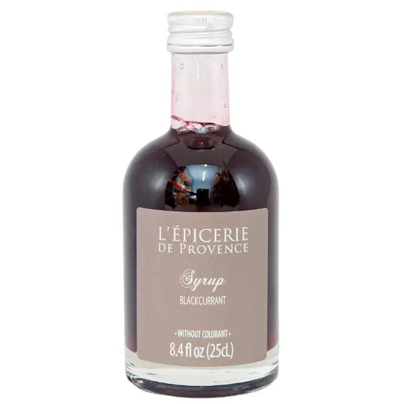 This syrup can be used to sweeten iced tea, flavor pancakes and waffles, add to vinaigrette or cocktails, or to pour over chocolate ice cream.

Ingredients: Cane Sugar, Water, Blackcurrants (10%), Natural Flavour (blackcurrants) (0.1%), acidifier: citric acid

Made in France 

Weight: 1.45 lb, Dimensions: 2.5 x 2.5 x 6.5 in