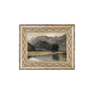 We are obsessed with this little works of art! This beauty has a river in the front with a majestic mountain scene behind it! You'll find lots of places to put this mini artwork! Printed on premium canvas fabric for a lasting, textured finish and has a handcrafted wooden frame that adds a classic charm.&nbsp; Comes with a paper backing and hanging hardware for easy installation.

Made in the USA: Proudly crafted with quality and care.&nbsp;

Care Instructions: Keep canvas dry to maintain its quality. If smu
