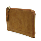 Karina combines sleek styling with uber organization in a beautiful faux suede toffee colored leather. The ultimate in versatility, this bag can be worn as a crossbody, carried as a clutch or as a wristlet. The included bonus wallet with credit card slots, ID windows, zippered change pocket and billfold will keep your organized on the go and can be carried separately.


Product Details
Main Bag
Dimensions: 9.75 in. W x 6 in. H x 1 in. D
Zippered Top Closure
Exterior Open Pocket
Interior Zipper Pocket
Detach