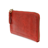 The Karina combines sleek styling with uber organization in beautiful antique-looking wild berry colored vegan leather! The ultimate in versatility, this bag can be worn as a crossbody, carried as a clutch or as a wristlet.&nbsp; The included bonus wallet with credit card slots, id windows, zippered change pocket, and billfold will keep you organized on the go and can be carried separately!


MAIN BAG: 9"H x 6"W x 1"D



Removable and adjustable crossbody strap 21"-26" with lobster claw clasps

Removable lo