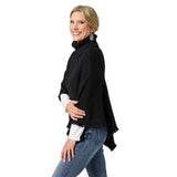 The epitome of cozy, this everyday luxury poncho is crafted from a soft knit fabric with a rich cable texture that adds depth and dimension. Designed with a relaxed drape and a comfortable turtleneck, it delivers effortless warmth while maintaining an elevated, easy silhouette. The lightweight feel allows for comfortable layering without bulk, making it a versatile piece for both casual and polished styling. Soft. Luxe. and made for all day comfort, this poncho brings refined ease and timeless appeal to any