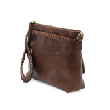 This sleek top zip clutch crafted in a saddle colored buffalo grain vegan leather is accented with whipstitching to give it a modern western style. It looks great with jeans or a dress and easily goes from day to night as the Oakley can be carried as a clutch, a wristlet or a crossbody bag with the included detachable wristlet strap with whipstitched details, an adjustable and removable shoulder strap.


Dimensions: 7 in. H x 10 in. W x 3 in. D
Top zip closureWristlet strap with whipstitching: 8 in. long
Ad