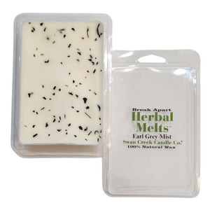 Grab a cup and prepare to fill your home with a cozy mist of bright citrus, spicy black tea, subdued florals, and herbal lavender. Subtle hints of sugared milk, soft vanilla, and dried rosemary add complexity and smooth out the blend. This is a lovely and peaceful sensory experience for any time of the year—like an indoor picnic for the soul!

TOP: Bergamot, Grapefruit Rind
MIDDLE: Black Tea, Magnolia Leaf, Dried Lavender
BASE: Amber, Sugared Vanilla, Cedar

Our natural wax melts are triple-scented to give 