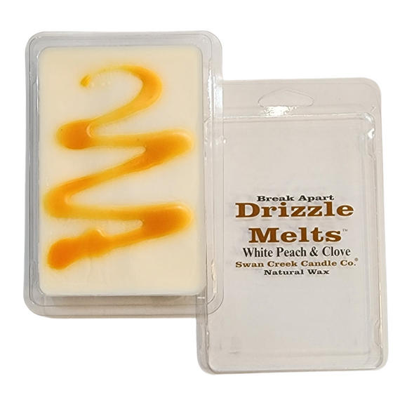 Ohhhh...you will love the rich and high throws of peach and a mild clove note in your home with our White Peach & Clove melts!

Our natural wax melts are triple-scented to give you an amazing scent throughout your home.  They are so easy to use with six separate break-apart cubes - place them in a melter and enjoy!