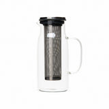 The glass infuser pitcher is ideal for brewing hot teas, iced teas or herbal infusions. The glass withstands water from cold to boiling and is a neutral, easy-to-clean material allowing you to switch, without aromatic transfer, from one style of infusion to another. The spacious filter allows leaves of all styles and sizes to release their full flavour.

Using the pitcher

1- Measure the leaves into the infuser basket (12.5g or 5 to 10 teaspoons, depending on the size of the leaves).

2- Fill the pitcher wi