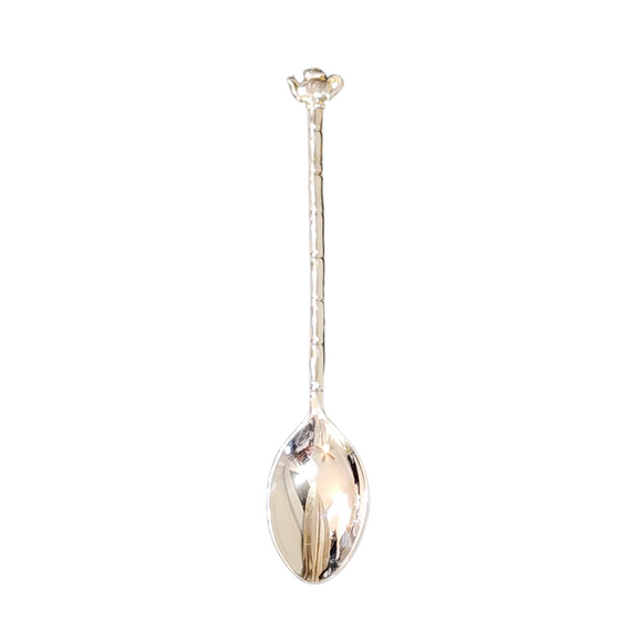 A must for your favorite tea lover! Our dainty silver tea spoons have a teapot on top of the handle and are perfect for stirring honey, sugar, or cream into your tea.

Made of grade 18/8 Silver-plated stainless steel

4.75