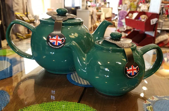 Emerald Green Teapots, 2-cup and 6-cup size