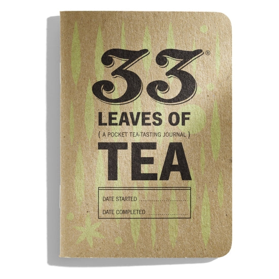 Keep track of the teas you have tried with this new journal! The 33 Leaves of Tea is a tea journal that provides an easy way to quickly record tea tasting notes in a small, convenient notebook format. It’s perfect for tea novices and pros alike.  Dimensions: 3.5