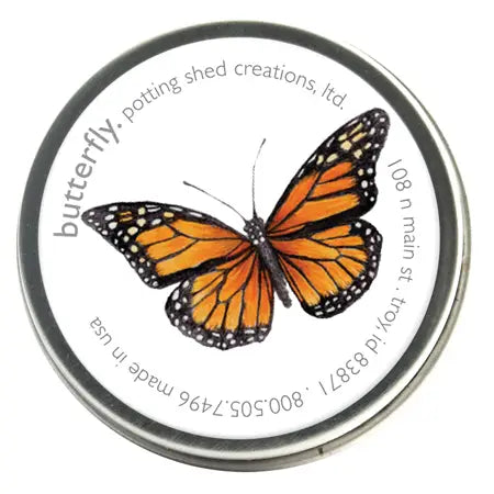 Our version of a seed packet, but in a reusable tin made from recycled US steel. The Butterfly mix contains nineteen varieties of flowers noted for their beauty and ability to attract butterflies. In cool climates, plant in spring, early summer or late fall. Includes: 19 varieties of seed, reusable recycled US steel tin, directions. Tin 2