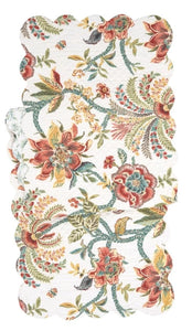Quilted Table Runner: Jacobean Williamsburg Floral