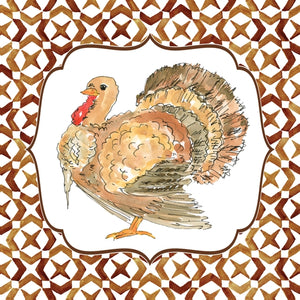 Be the Hostess with the Mostess at your next gathering with these darling turkey cocktail napkins!  Materials - paper  20 per pkg: 3 ply - 5 x 5 in.