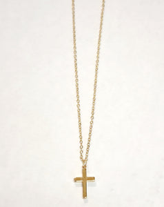 Our classic 16" gold-filled cross necklace is a staple for your wardrobe. Stacks perfectly with any necklace from our gold-filled collection.  We want your jewelry to last. Therefore we do not recommend swimming, showering, or applying cosmetics or perfumes.