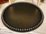 Oh, the possibilities! This new black beaded tray makes a lovely accent on any table. Fill it with collections, fun treasures, or seasonal decor. We love that you can lift it all up and out of the way if you need to ~ making it a must-need accessory for your home!  1.5" H x 15.75" Dia