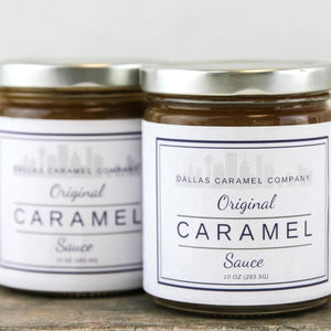 Our caramel sauce from Dallas Caramel is all the perfect creaminess of their caramels but in liquid form. You can brush it over peaches and pineapple on the grill, baste a pork loin with it, drizzle it over your ice cream or just dunk your apple slices in it. However you use it, it is sure to make your food even better! The Original is that classic and perfect butter-vanilla taste that you grew up with.   Made in the United States of America  10oz  