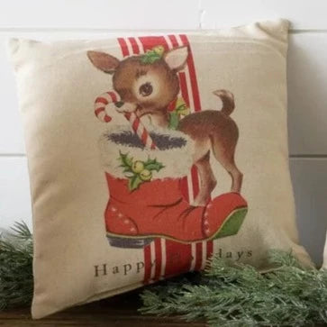 This adorable retro deer pillow is just the right size to mix in with your other pillow for a sweet vintage look for your Christmas decor!  10