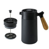 Stainless Steel 32 oz Thermal French Press Coffee & Tea Maker: Black