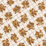You'll love the gold and cream floral pattern on top of the saffron background on these quilted runners! Flip it over, and the back side has a cream background with quilting stitches in the saffron color. Smaller versions of the floral pattern are scattered on the back. Finished with a scalloped edge, this tabletop collection is crafted of 100% cotton and hand-guided machine quilting.   Machine wash cold and tumble dry low for easy care.   14" l x 51" w x 0.5" h