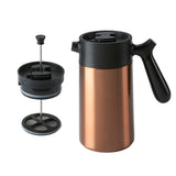 Stainless Steel 32 oz Thermal French Press Coffee & Tea Maker: Copper