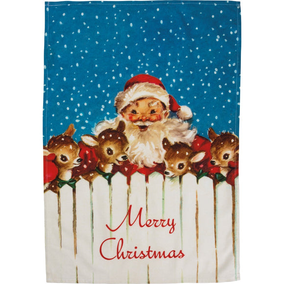 How we love our retro-inspired Santa and reindeer towel with 