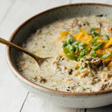 You will love this hearty potato soup! It is full of hearty diced potatoes, carrots, onion, leek, and s.a.l.t. sisters Tuscan Farmhouse Seasoning and is perfect for filling you up on a cold day.  Add 8 cups of chicken broth, 1 cup of heavy cream, and 1 tablespoon of butter for a delicious supper. If you want, add 1 pound of cooked sausage and 1 cup of cheddar cheese! Pick up one of our bread mixes to complete the meal!  9.7oz
