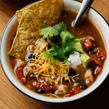 You will love this healthy soup that has the perfect amount of heat! Rice, organic black beans, onion, red bell pepper, green bell pepper, and s.a.l.t. sisters Taco Tex-Mex Rub & Seasoning. 10.2oz
